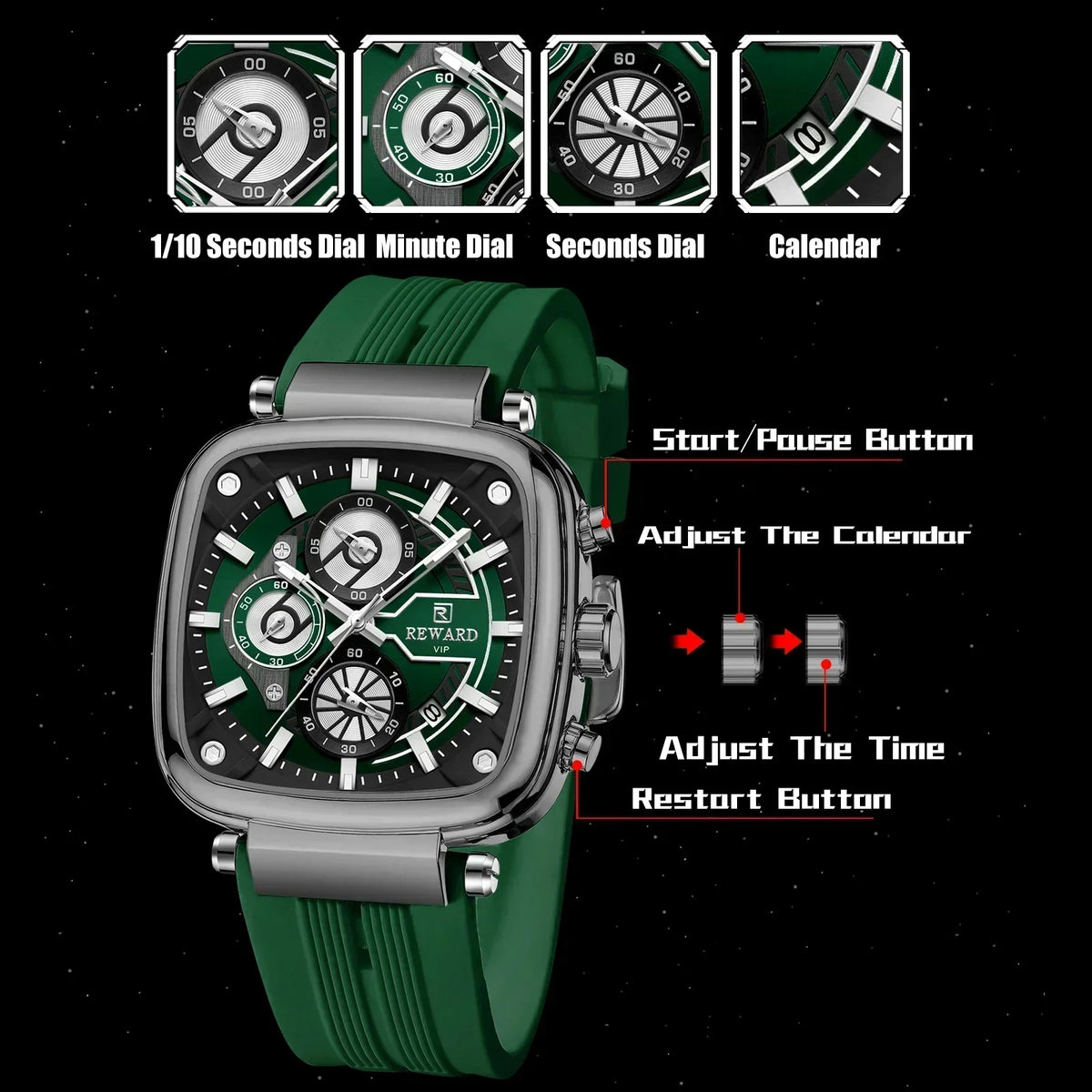 Kafoll Sport Edge 44mm Watch